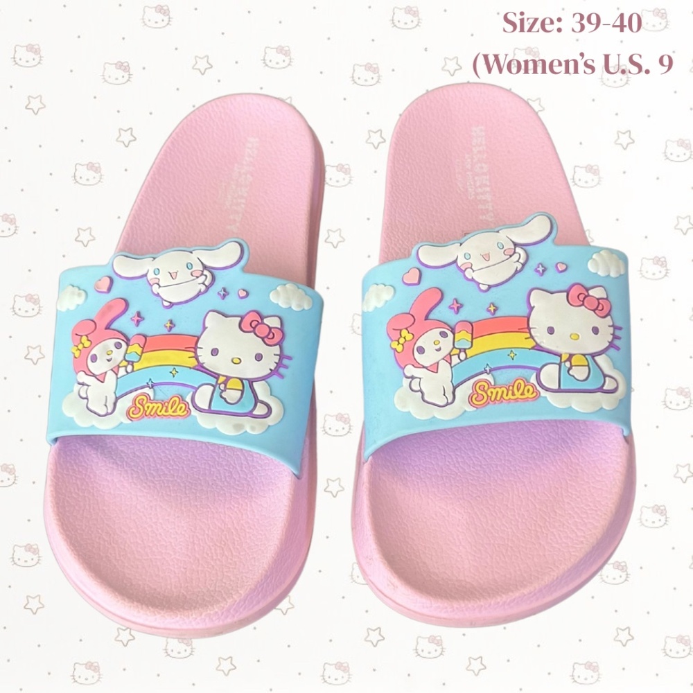 SHEIN X Hello Kitty And Friends Graphic Slides.